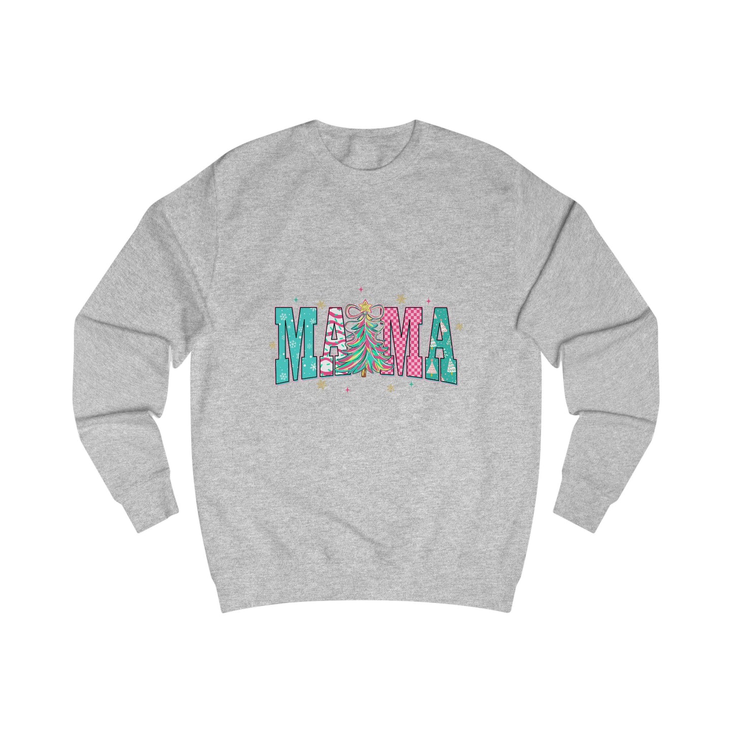 Mama pink/teal Christmassy Sweat Shirt