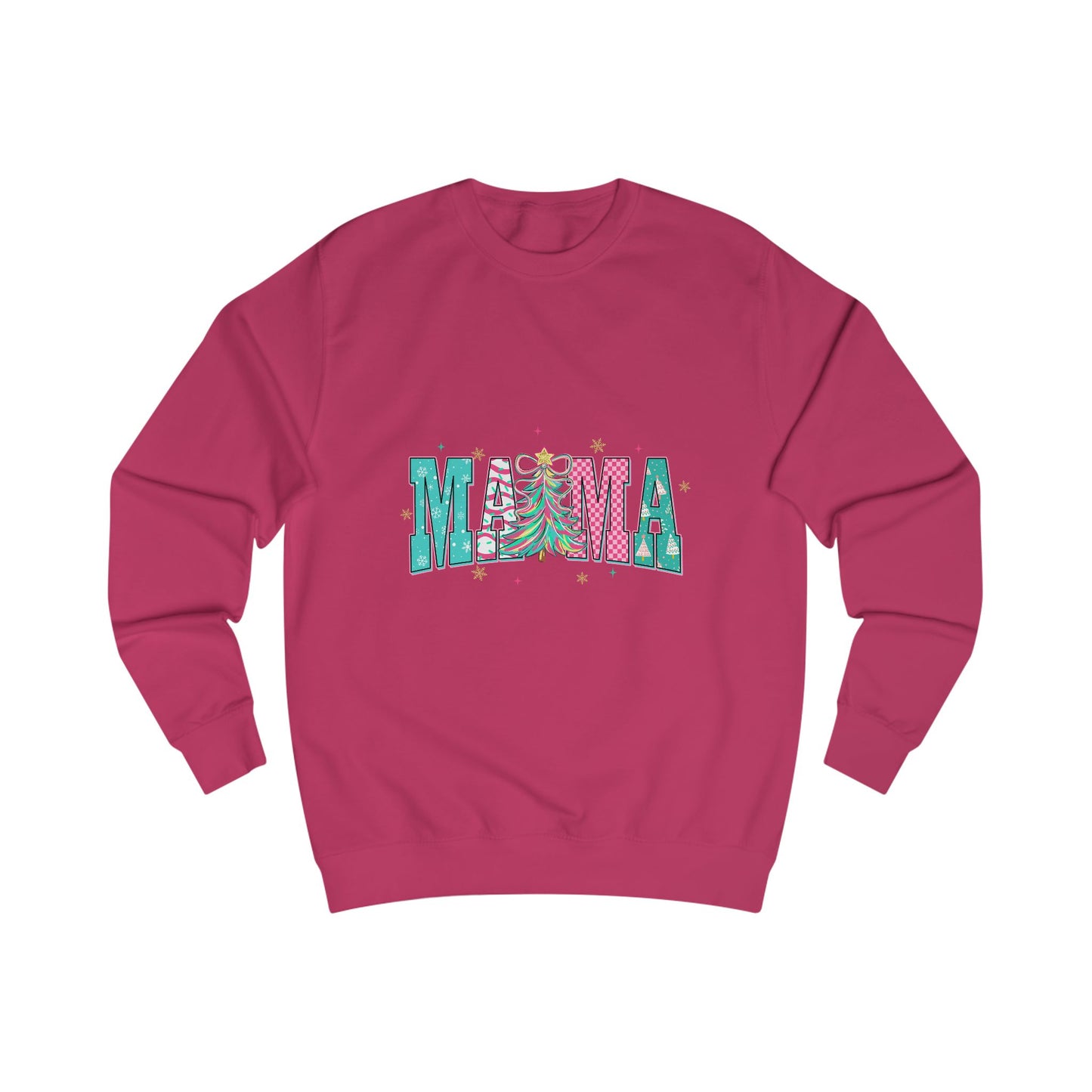 Mama pink/teal Christmassy Sweat Shirt