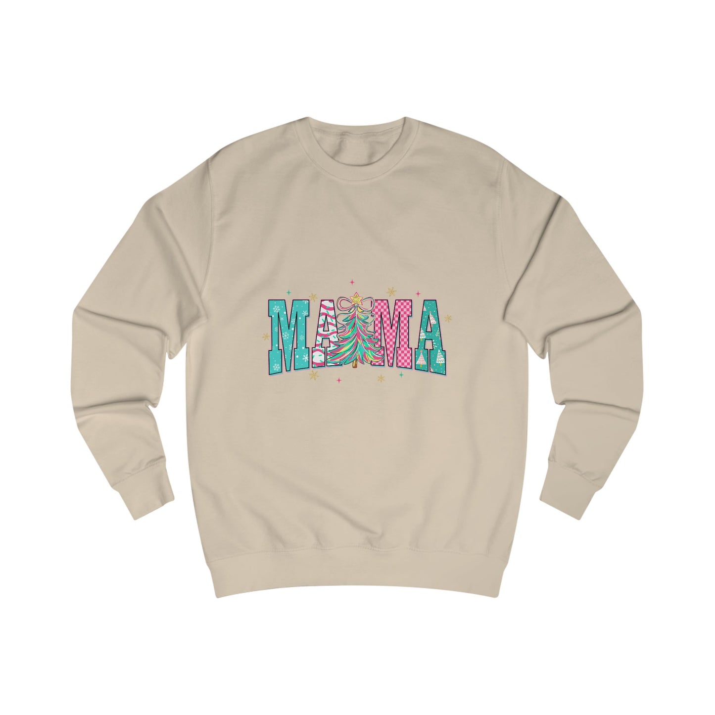Mama pink/teal Christmassy Sweat Shirt