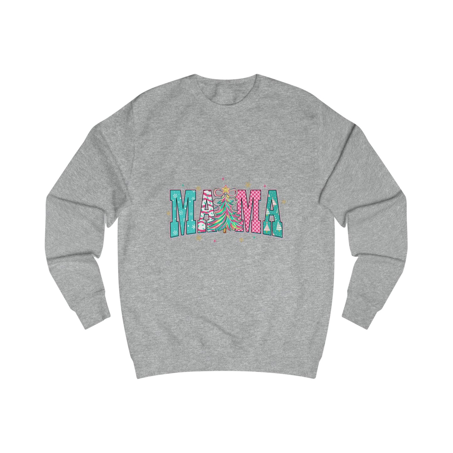 Mama pink/teal Christmassy Sweat Shirt